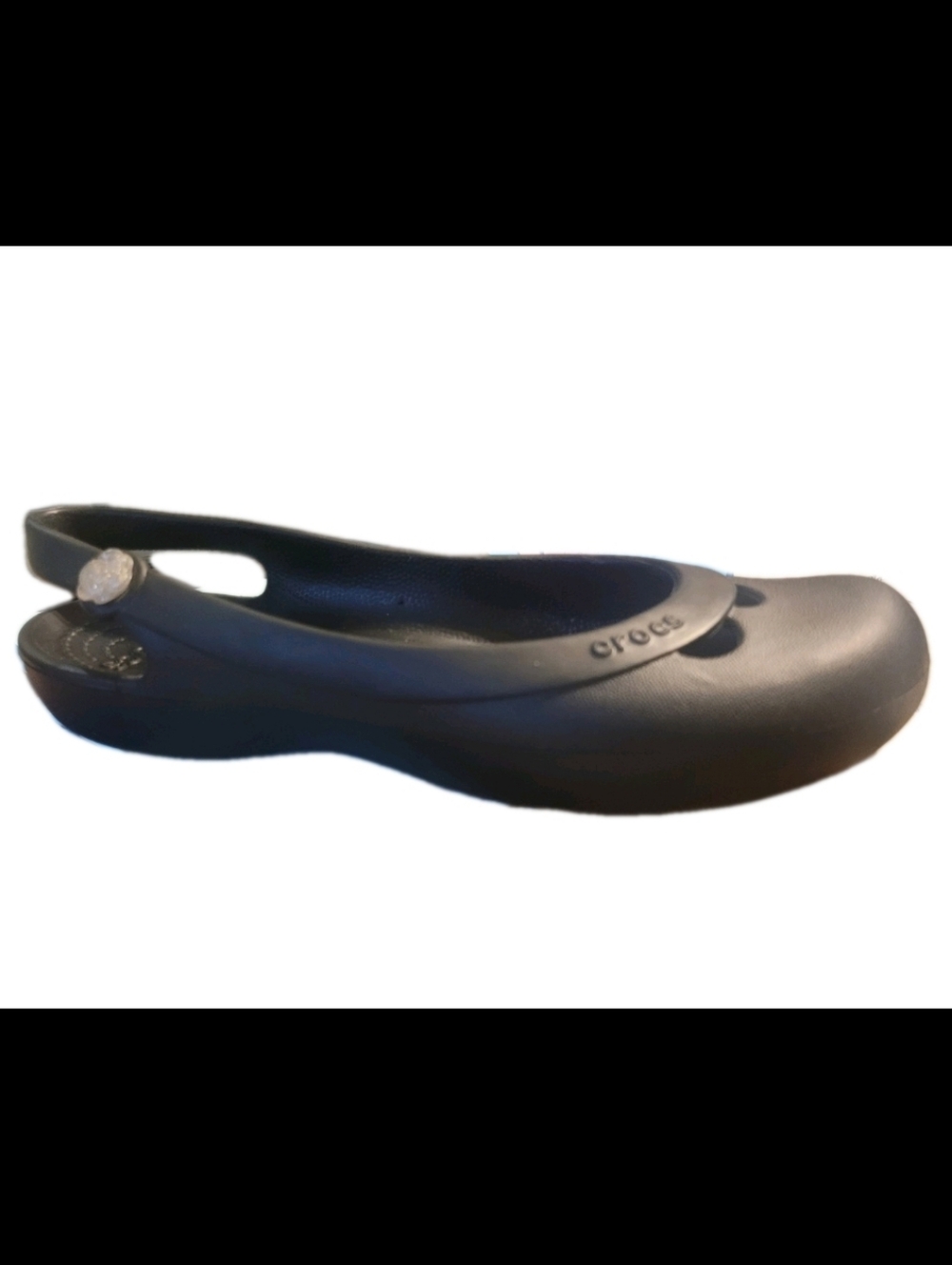 Crocs Mary Jane Shoes Jayna Slip On Women's 9 Black Slingback Flat